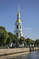 St. Nicholas Naval Cathedral in Saint Petersburg. Russia