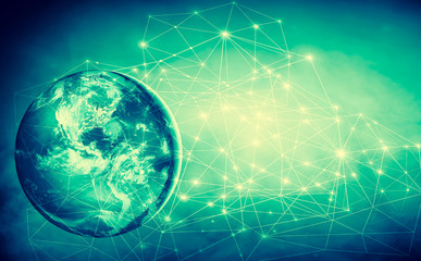 Earth from Space. Best Internet Concept of global business from concepts series. Elements of this image furnished by NASA. 3D illustration