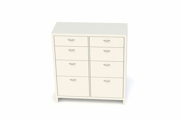 Wardrobe with drawers for clothes, linen, underwear, children's clothes.