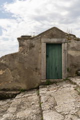old door in the city of Setubal, Portugal