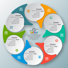 Abstract 3D Paper Infographics. Business template .Vector illustration