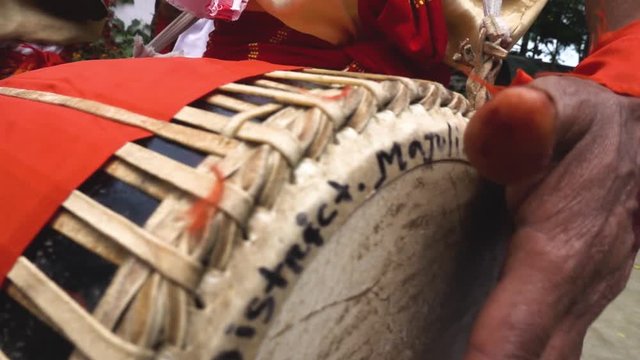 Assamese Dancers Performing Traditional Bihu Dance On Majuli Island, Assam, India