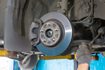Fototapeta premium Car brake disc