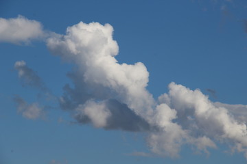 A lonely cloud in the blue sky