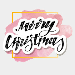 Christmas Vector Phrase Lettering Calligraphy Brush Watercolor