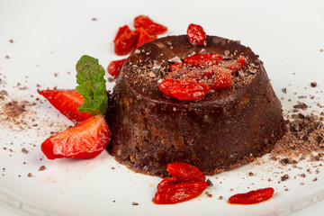 Sweet chocolate puding