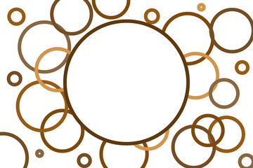 Abstract Background made from random  Brown Circles