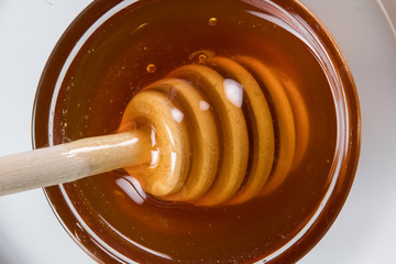 Honey Wand Coated with Thick Orange Honey