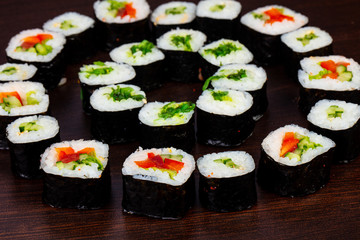 Delicious vegetarian rolls