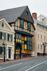 Fototapeta na wymiar Architecture on Thomas Street, in Providence, Rhode Island