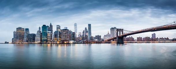 Foto op Aluminium Zonsondergangpanorama in New York © Studio13lights