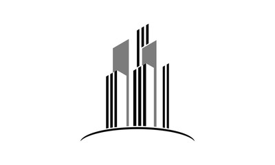 Skyscraper building logo