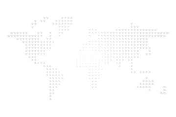 Fototapeta premium Dotted World map. White dots with dropped shadow on white background. Vector illustration.