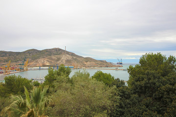 Naklejka premium Vista aérea de Cartagena, Murcia