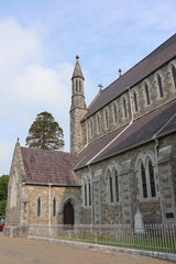 Fototapeta na wymiar Irlande - Killarney - Un des 2 pinacles de la Cathédrale Sainte-Marie