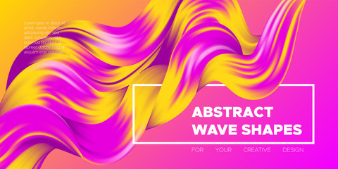 Colorful Wavy Liquid Shapes.