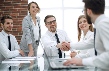 handshake financial partners at the Desk