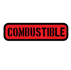 combustible sign , label