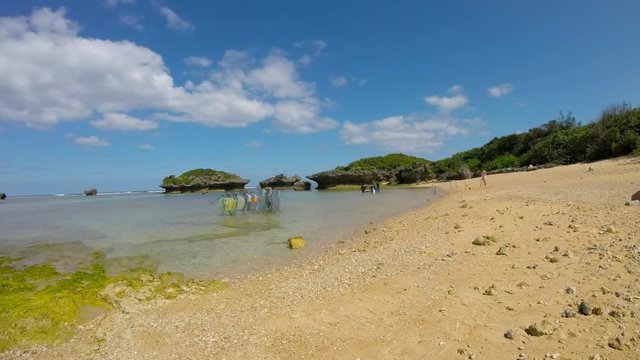 Timelapse of a beach in okinawa japan