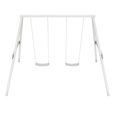 Kids swing model. 3d render isolated on white