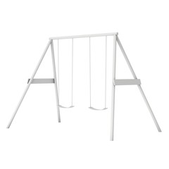 Kids swing model. 3d render isolated on white