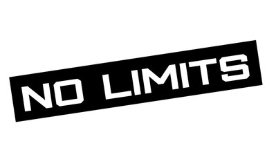 No limits typographic sign