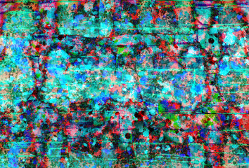 grunge blue and pink  digital watercolor paint  abstract background