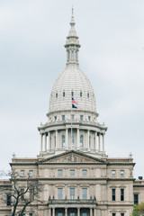 Fototapeta na wymiar The Michigan Capitol Building, in Lansing, Michigan