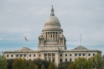 Fototapeta na wymiar The Rhode Island State House in Providence, Rhode Island