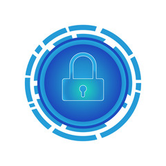 Isolated lockpad on a network. Cyber Security