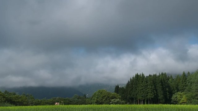 長野県白馬村 山と雲のタイムラプス
