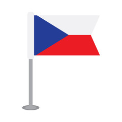 Isolated flag of Czech Republic