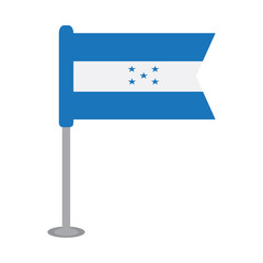Isolated flag of Honduras