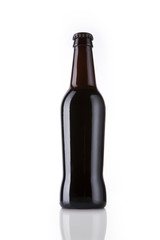 beer bottle isolated white.