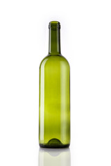 wine bottle isolated white.