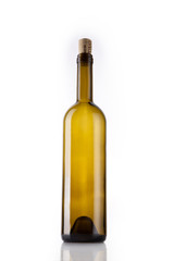 wine bottle isolated white.