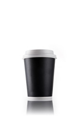take out coffee cup isolated white