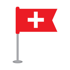 Isolated flag of Switzerland