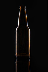 beer bottle on the black