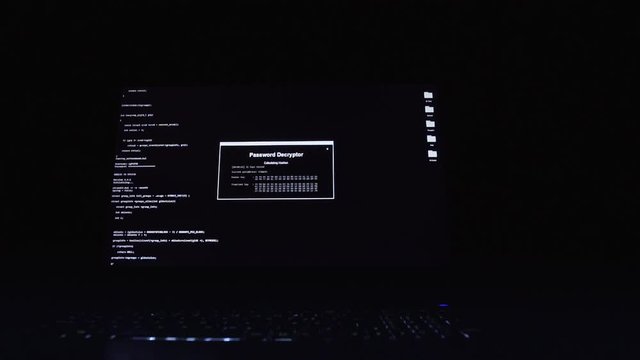 Hacking Password. Classic Screen. The Dolly Track From Left To Right
