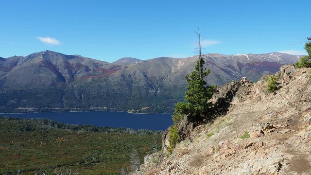 Gutierrez Lake, elevated view, Nahuel Huapi National Park, Rio Negro Province, Argentina