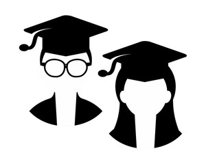 graduation person academy scholar graduate university success image vector icon logo