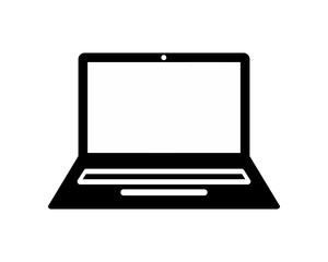 black laptop technology internet web gadget image vector icon logo