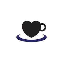 Love Coffee logo icon vector
