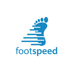 foot speed logo icon vector template