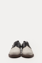 leather shoes isolated white.