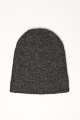 winter wool hat isolated white.