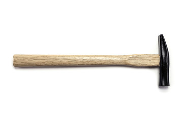 small wood hammer isolated white.