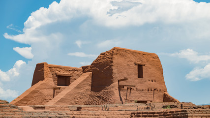 Pecos Mission with a Cloud-filled Sky