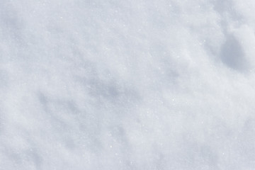Texture of the white snow. Winter background